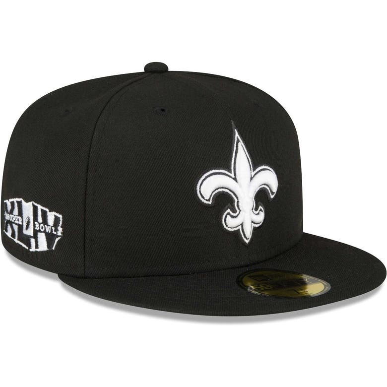New Era Black New Orleans Saints Super Bowl Xliv Side Patch 59fifty ...