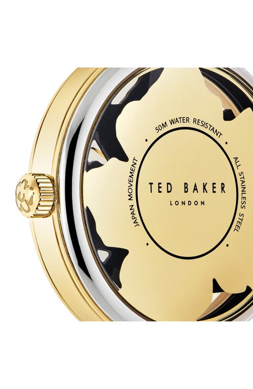 Shop Ted Baker London Lilabel 2h Bracelet Watch, 36mm In Gold/black/gold