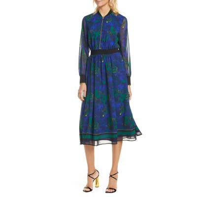 Ted Baker London Maesie Stargaze Long Sleeve Dress, (fits like 8-10 US) - Blue