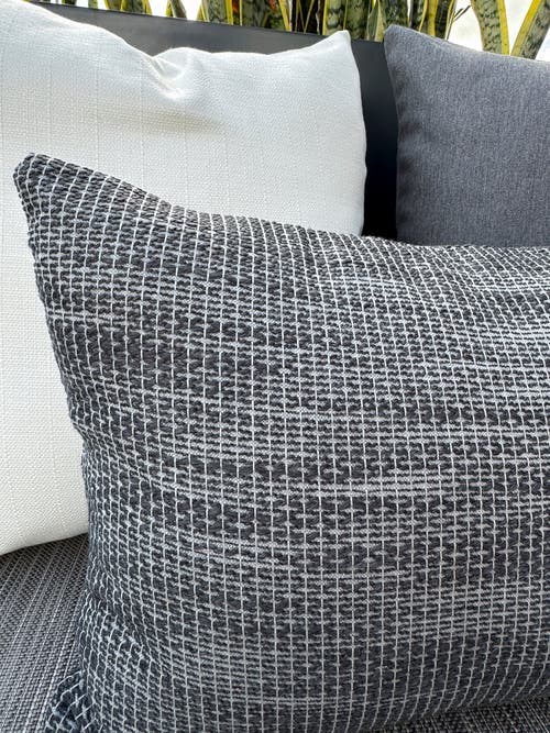 Anaya Pure Air Natural Waves Outdoor Pillow In Black