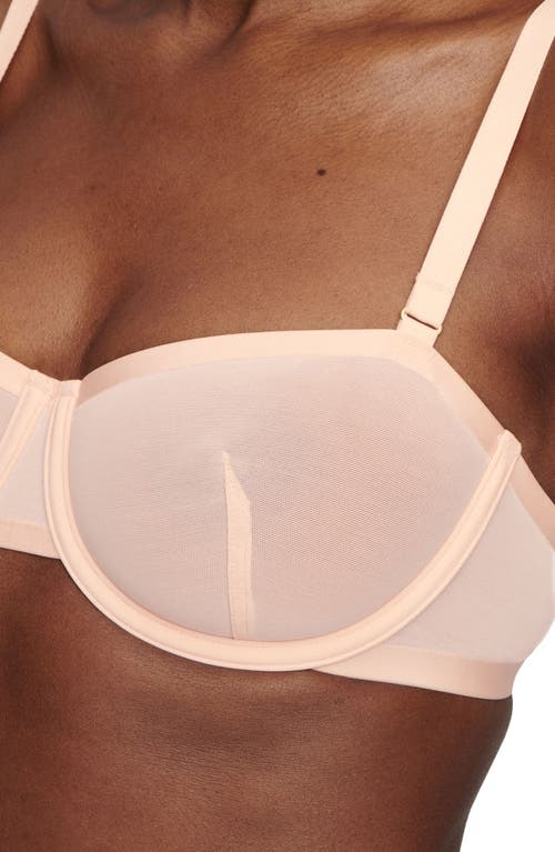 Cuup The Balconette Mesh Bra In Blush