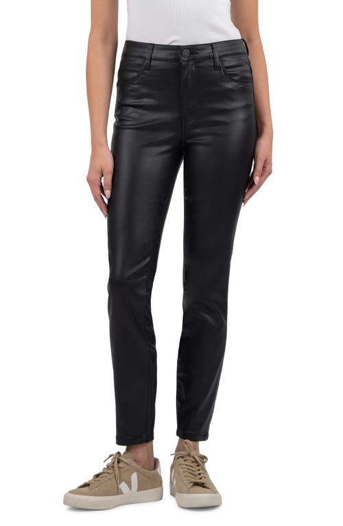 Shop Kut From The Kloth Charlize Coated High Waist Cigarette Jeans In Black