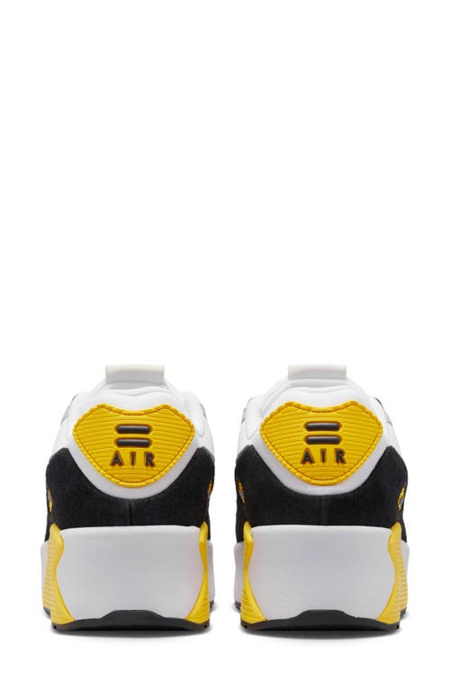 Shop Nike Air Max 90 Lv8 Platform Sneaker In White/black/yellow