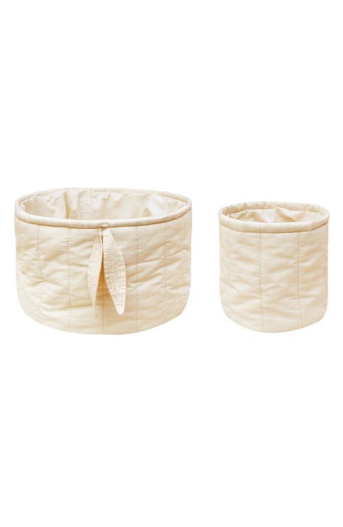 Lorena Canals Set of 2 Quilted Cotton Baskets in Natural at Nordstrom
