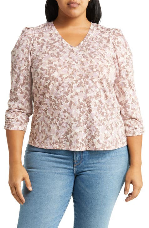 Puff Sleeve Blouse (Plus Size)