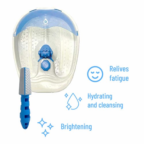 Pursonic Soothing Foot Spa Massager With Tea Tree Salt Scrub & Callus Remover. In Multicolor