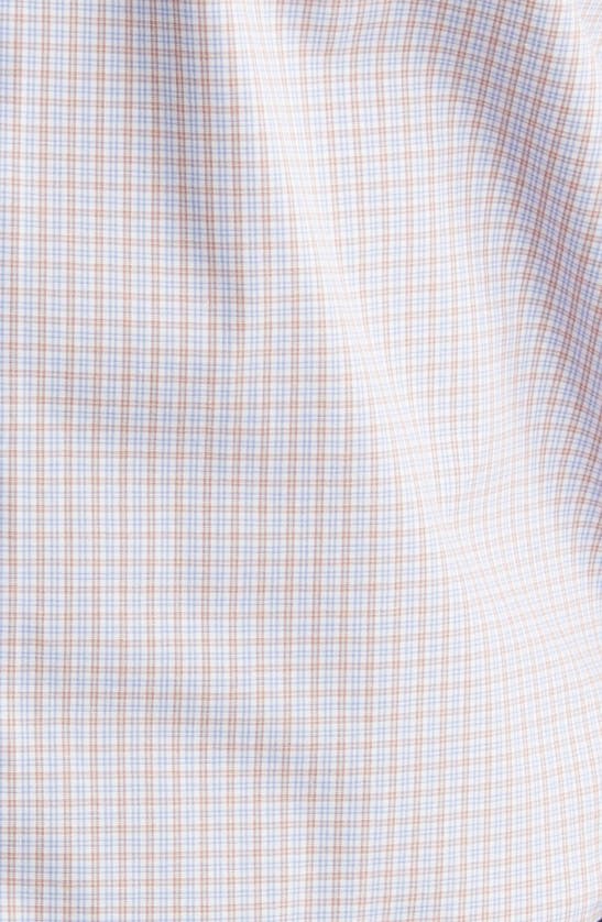 Shop Nordstrom Carlo Trim Fit Tech-smart Plaid Performance Dress Shirt In White - Red Carlo Plaid