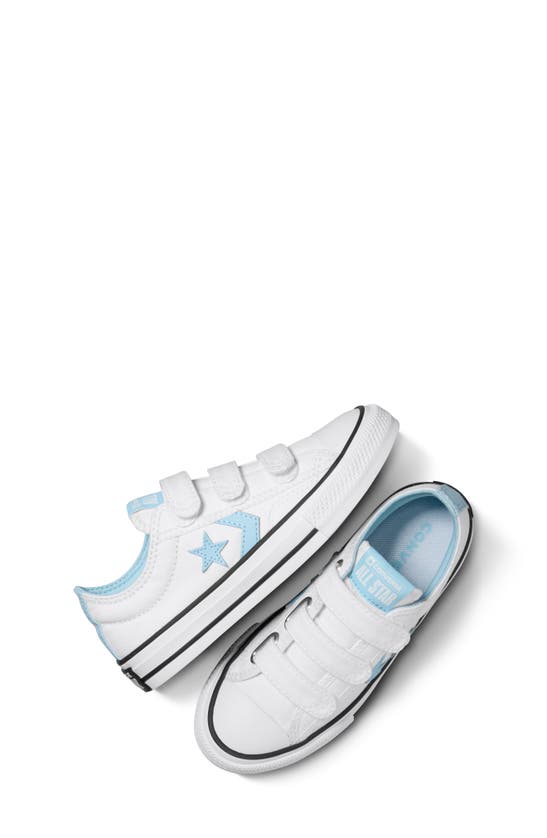 Shop Converse Kids' Star Player 76 Easy-on Sneaker In White/ True Sky
