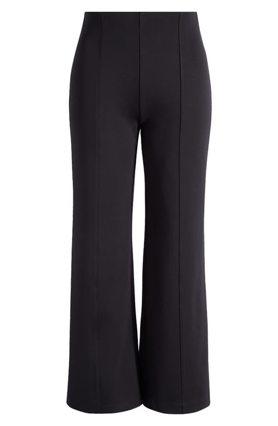 & Other Stories Center Seam Wide Leg Pants In Black Dark