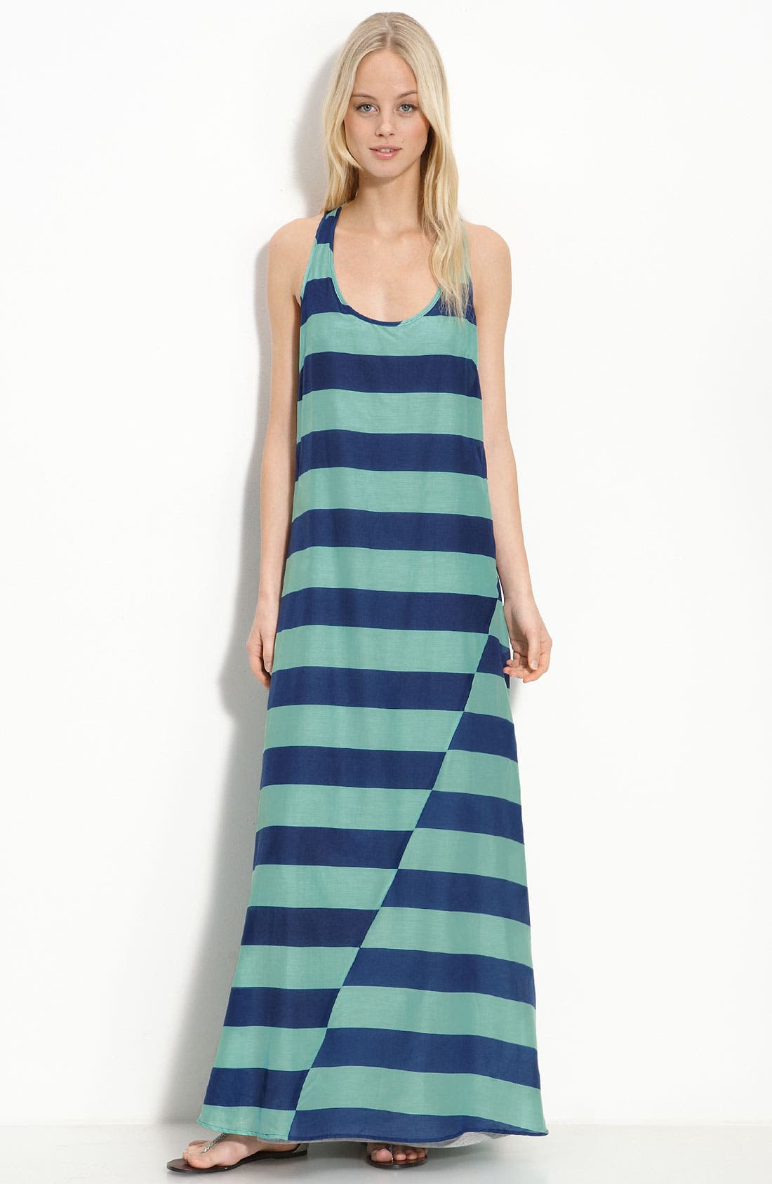 Splendid Rugby Stripe Cotton & Silk Maxi Dress Nordstrom