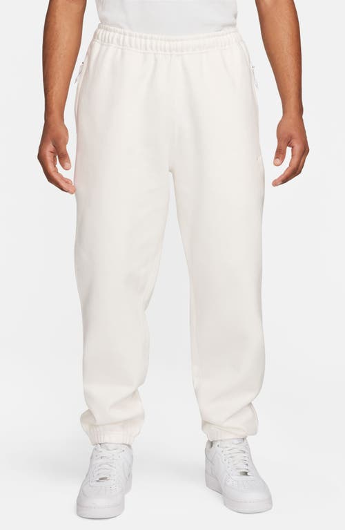Nike Solo Swoosh Fleece Sweatpants In Sail/white