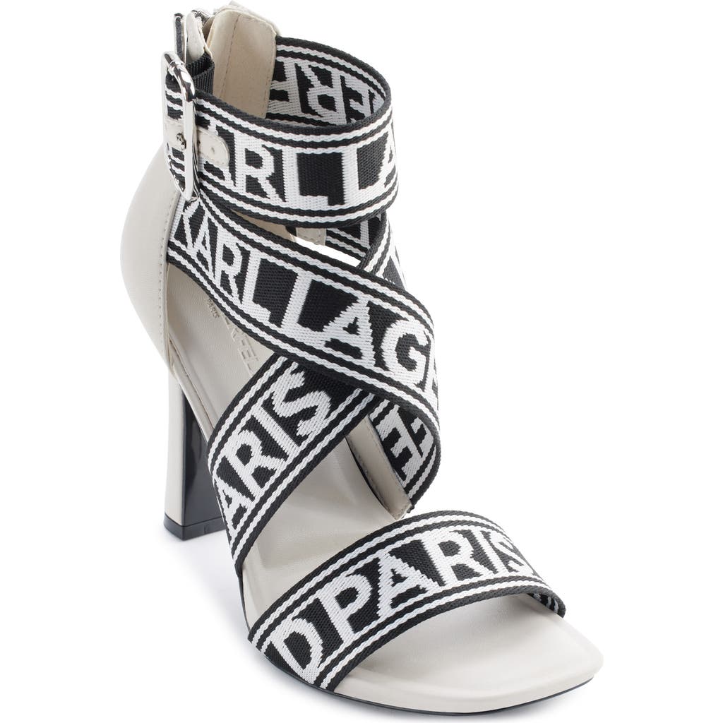 Shop Karl Lagerfeld Paris Careliz Sandal In Soft White