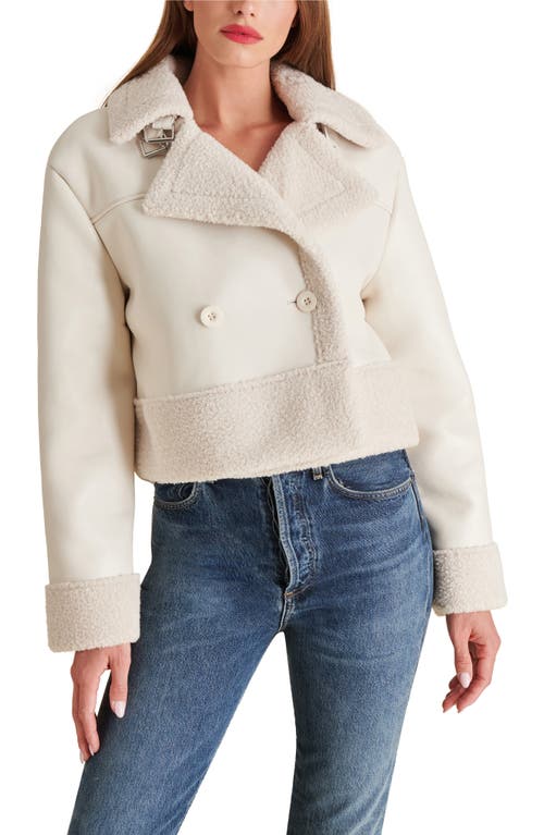 STEVE MADDEN STEVE MADDEN ATHEN FAUX SHEARLING AVIATOR JACKET 