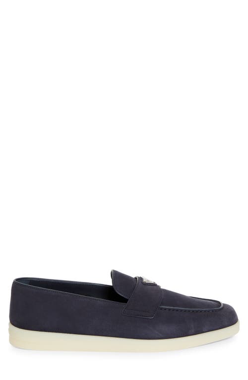 Shop Prada Saint Tropez Loafer In Bleu