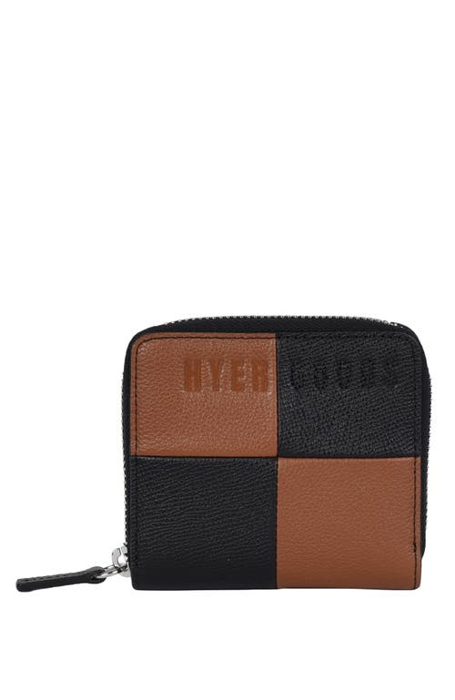 Shop Hyer Goods Upcycled Leather Zip-around Wallet In Cognac Check