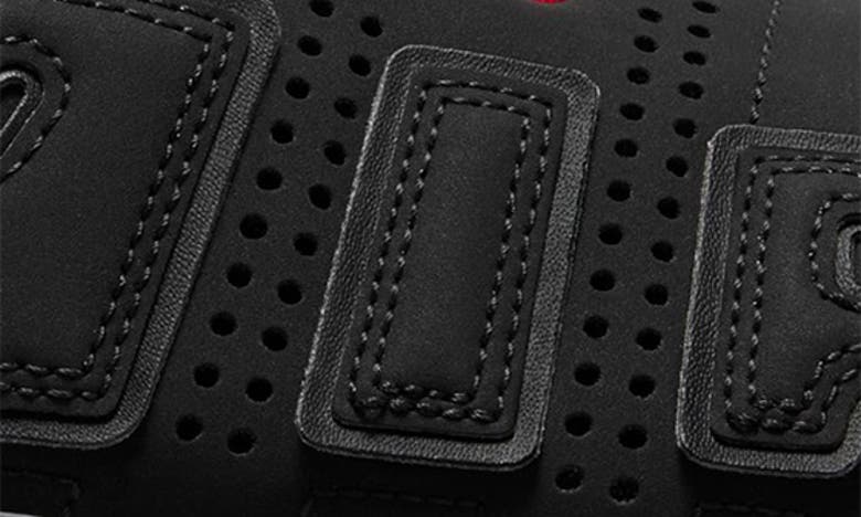 Shop Nike Air More Uptempo Slide Sandal In Black/ White/ Black