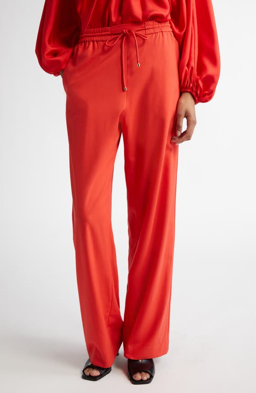 Zimmermann Wool Blend Track Pants In Red