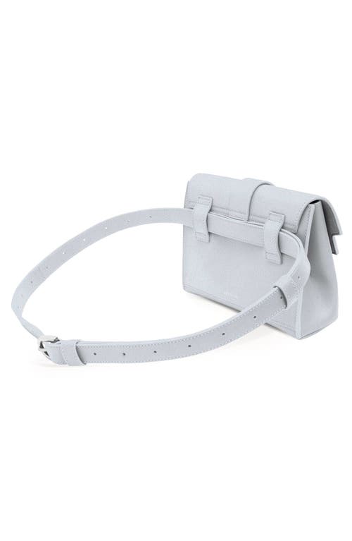 Senreve Aria Belt Bag Pebbled Leather 5-way Convertible Handbag In Ice