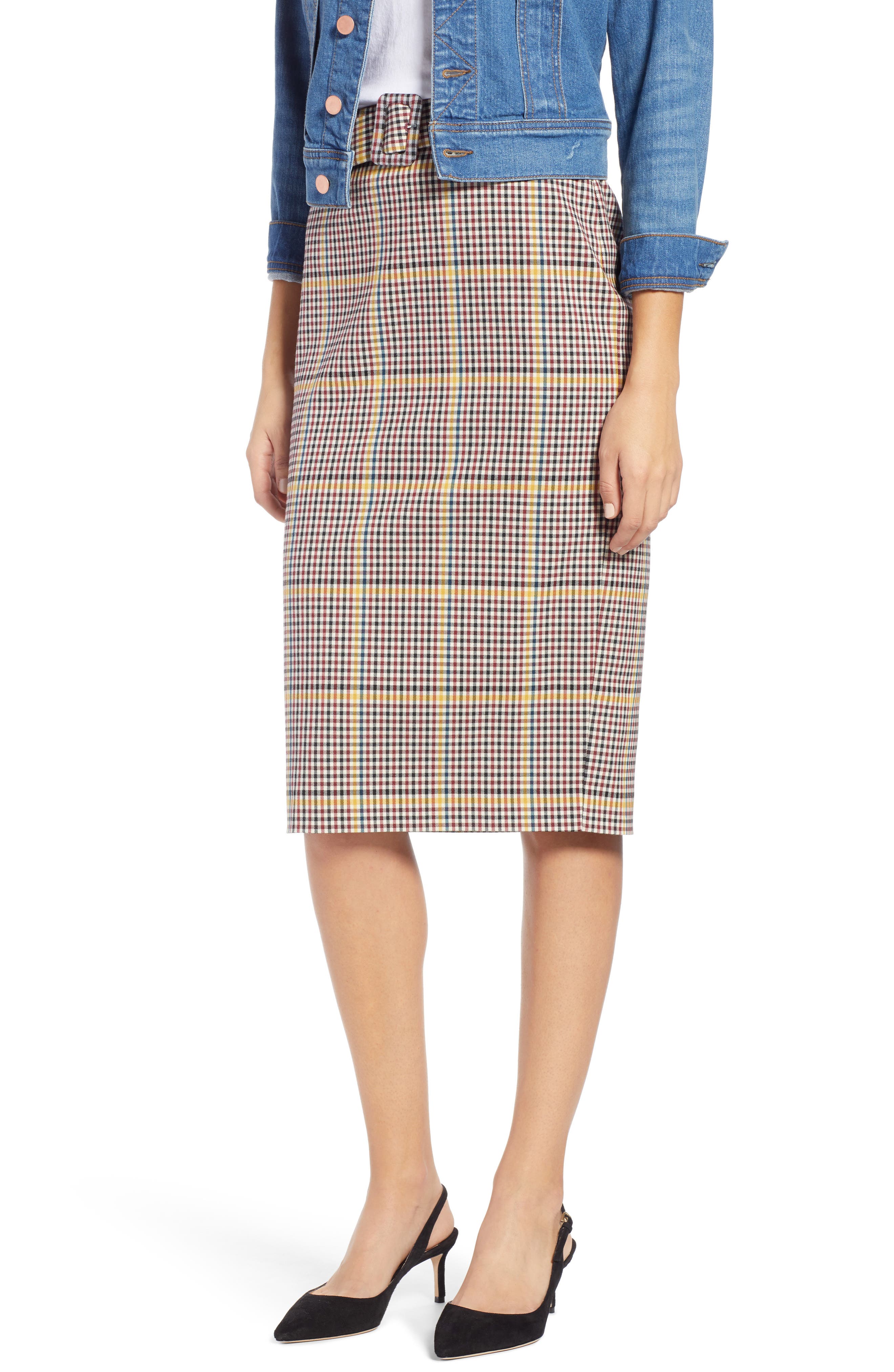 1901 Plaid Pencil Skirt (Regular & Petite) Nordstrom