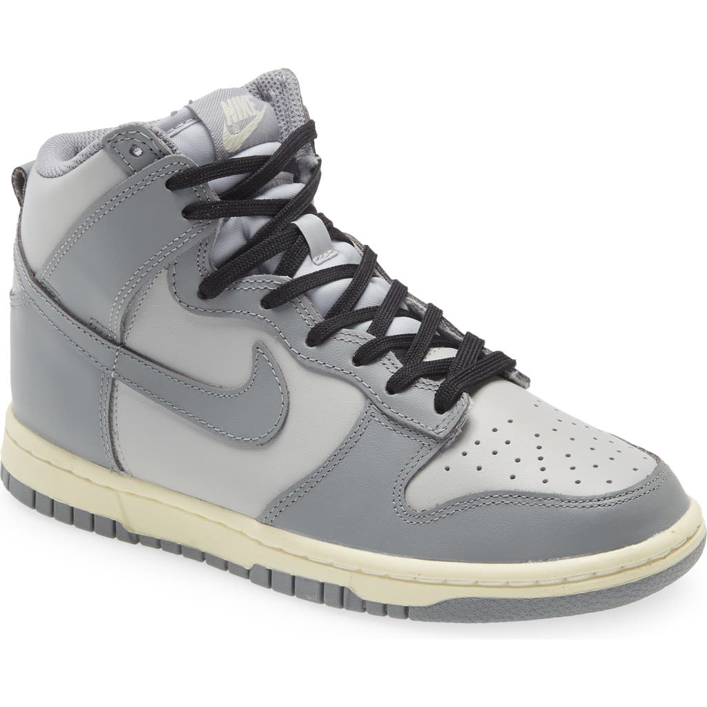 Nike Dunk High Basketball Sneaker In Grey Fog/particle Grey