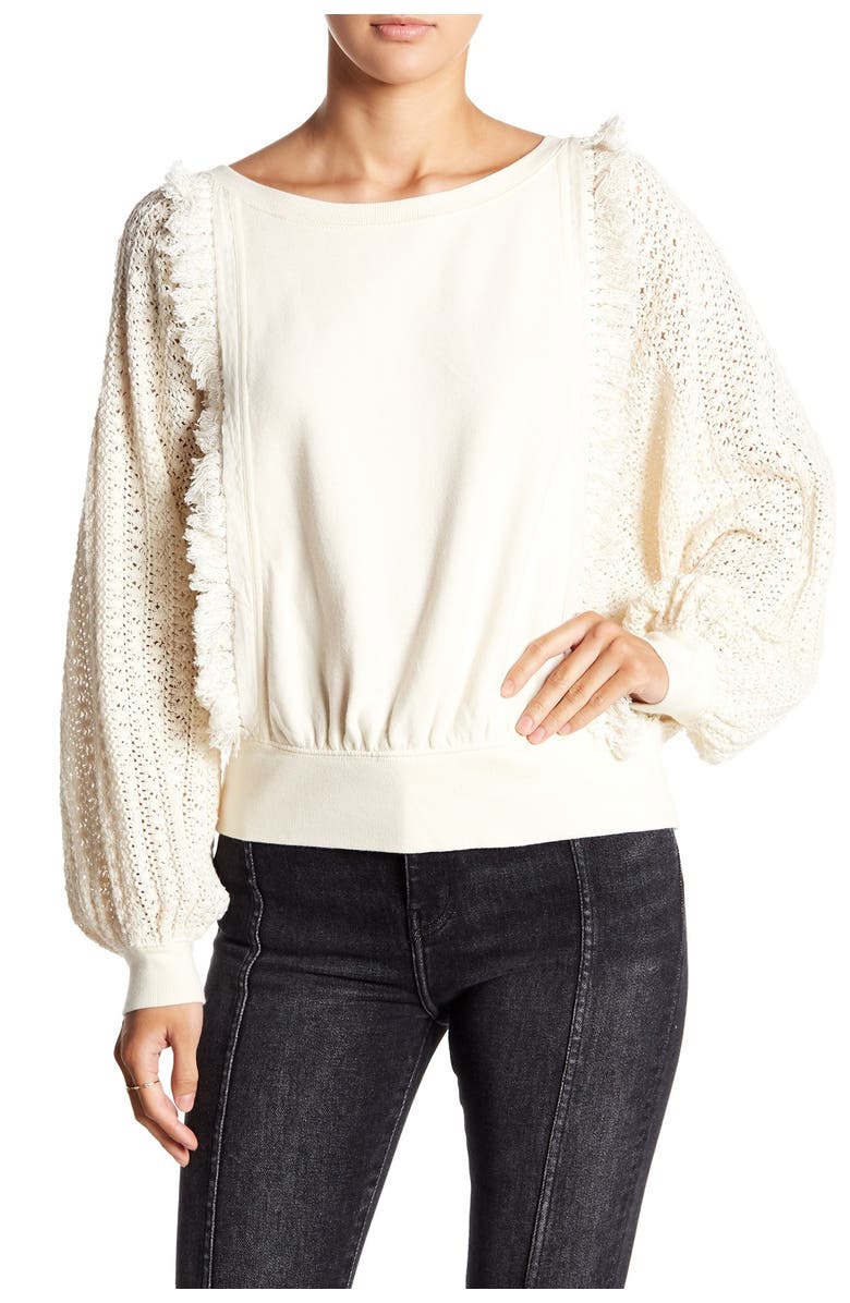 FREE PEOPLE Faff Fringe Sweater, Main, color, 103