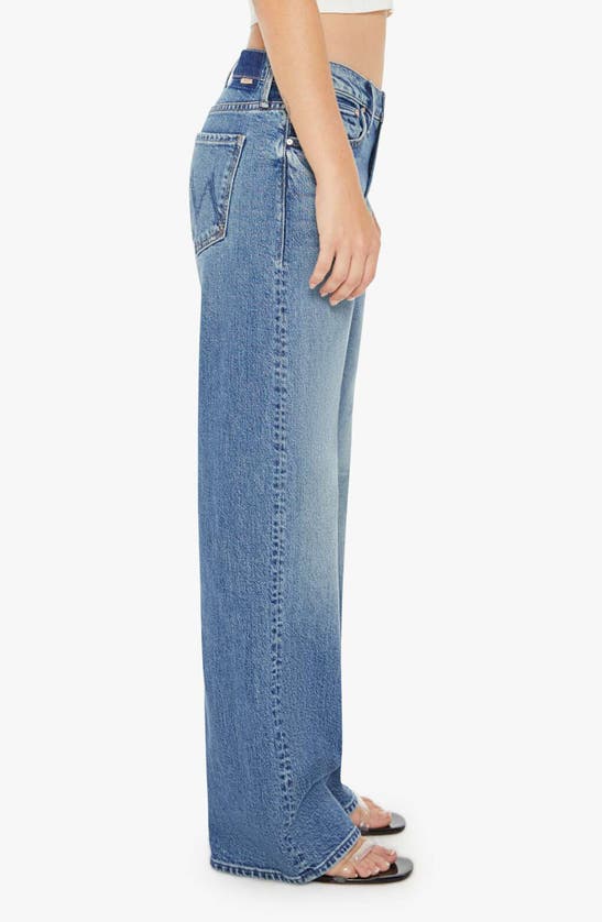Shop Mother The Lil' Dodger Sneak Wide Leg Jeans In Strike A Pose