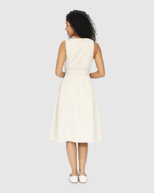 Belle & Bloom Miss Independence Midi Dress In Sand