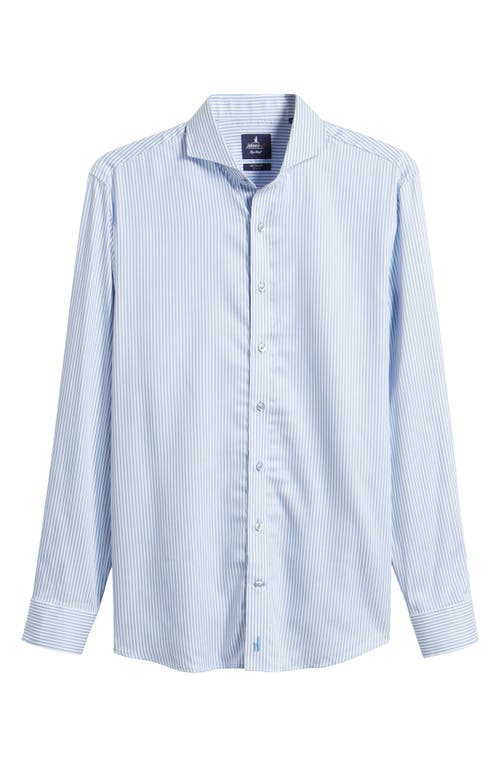 Johnnie-o Stripe Button-up Shirt In Laguna Blue