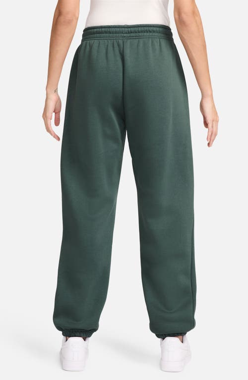 Nike Phoenix Oversize Fleece Sweatpants In Green/sail