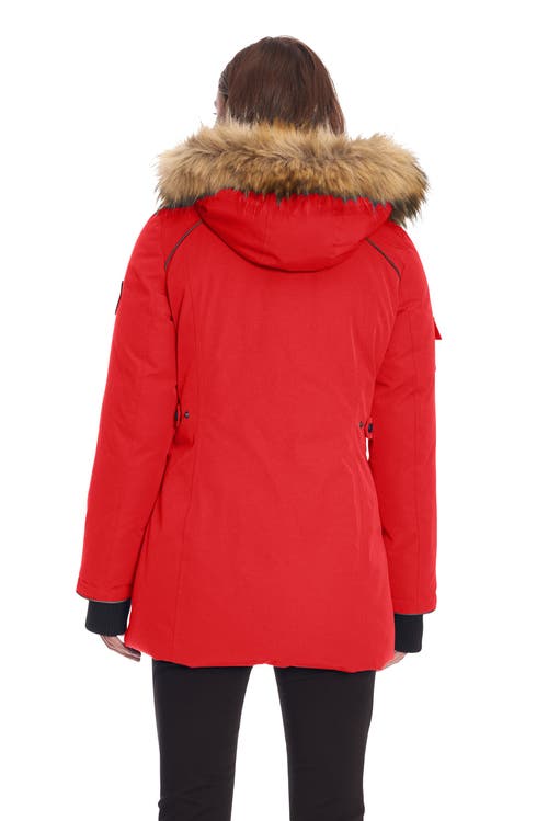 Alpine North Plus Size Glacier Parka Winter Jacket In Crimson