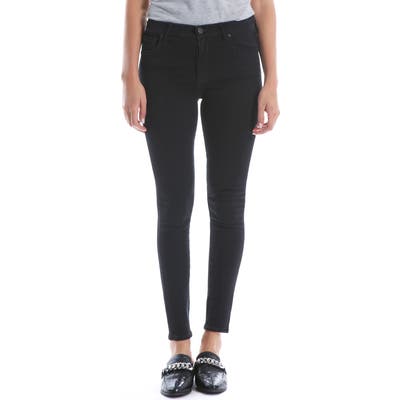 Petite Kut From The Kloth Mia High Waist Super Skinny Jeans, Black