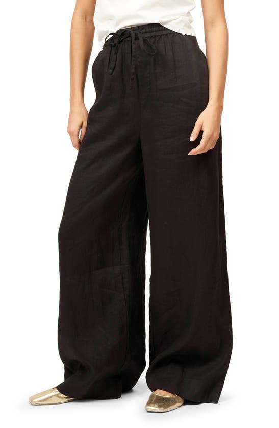 Shop Equipment Timo Cotton Blend Drawstring Pants In True Black
