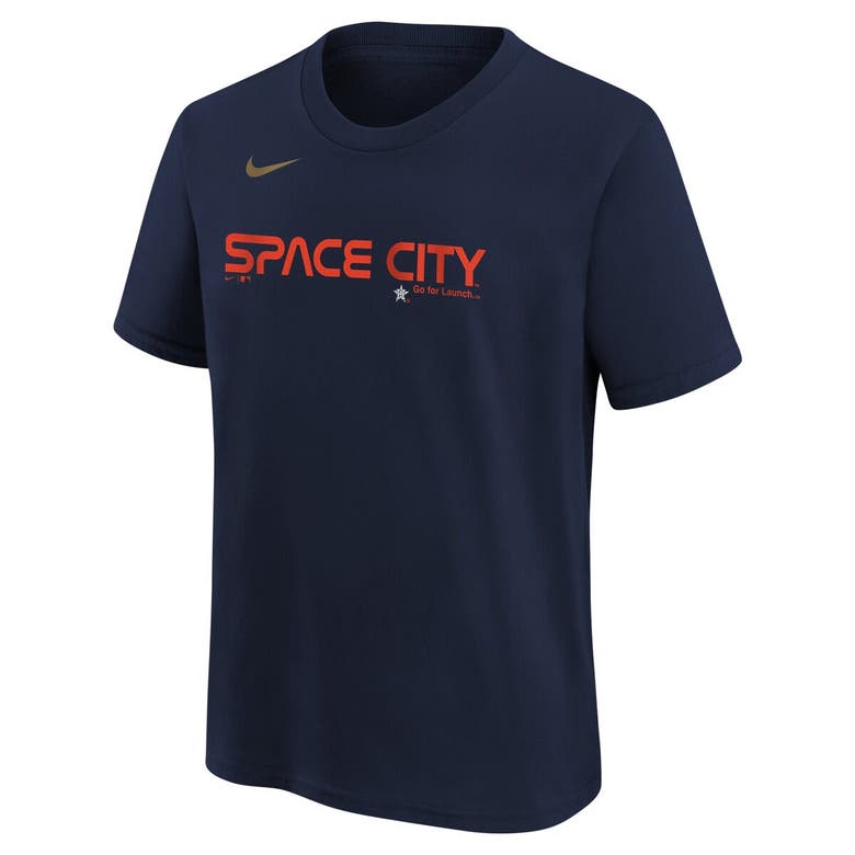 Shop Nike Youth  Yordan Alvarez Navy Houston Astros Fuse City Connect Name & Number T-shirt