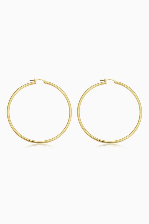 Shop Oradina 14k Yellow Gold Everything Large Hoop Earrings