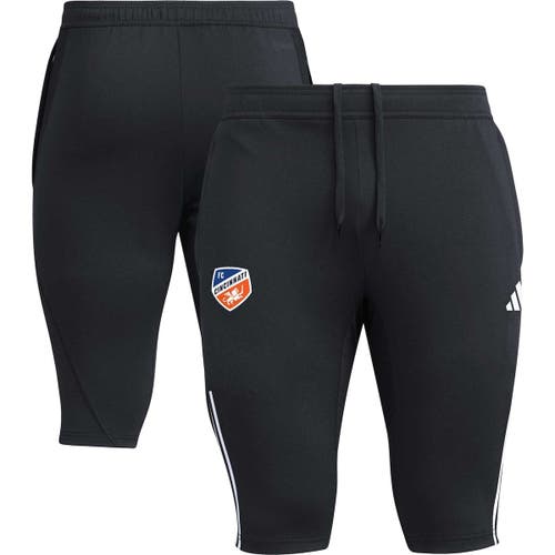 Men's adidas Black FC Cincinnati 2023 On-Field Training AEROREADY Half Pants