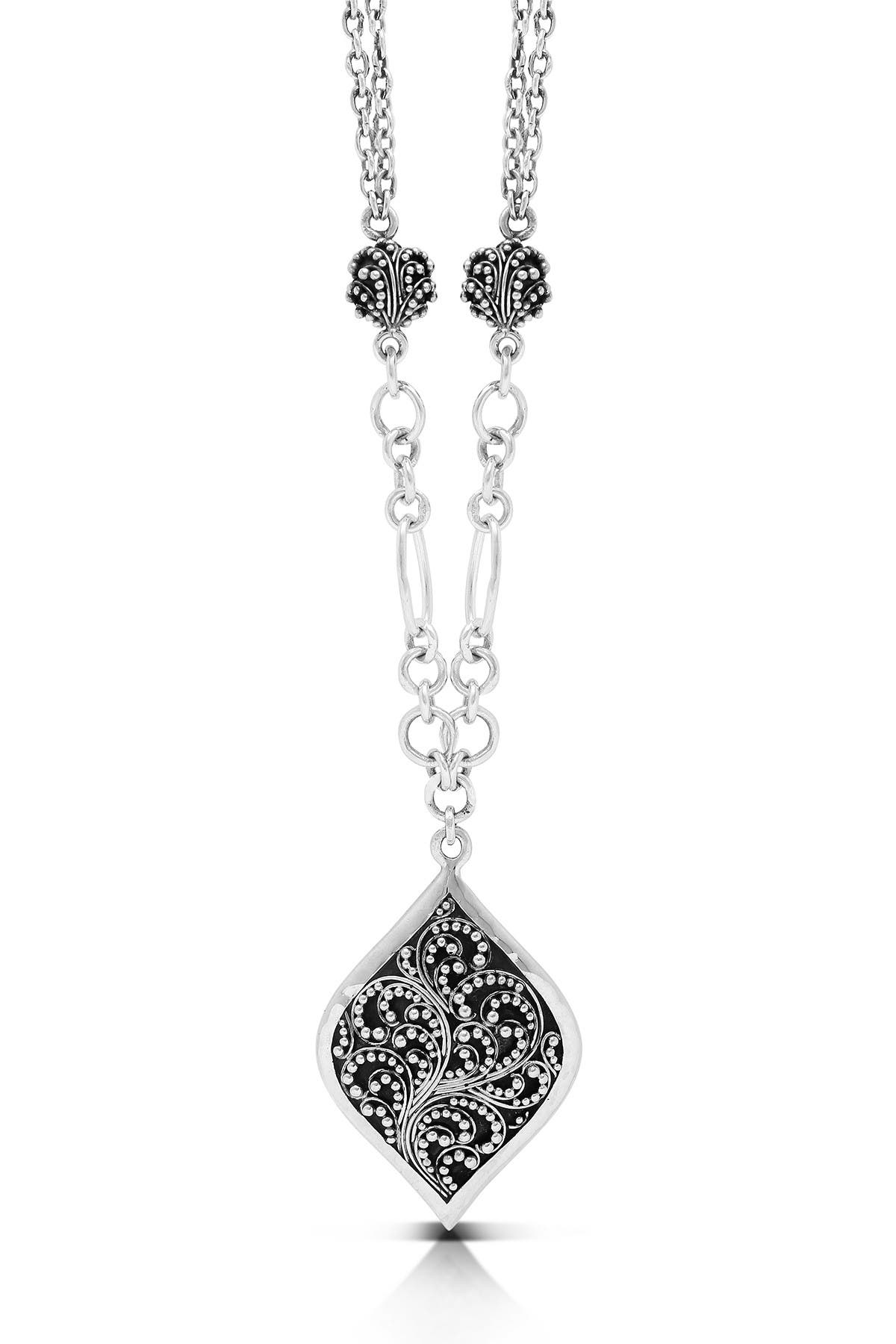 Lois Hill Sterling Silver Granulation Tabiz Pendant Necklace