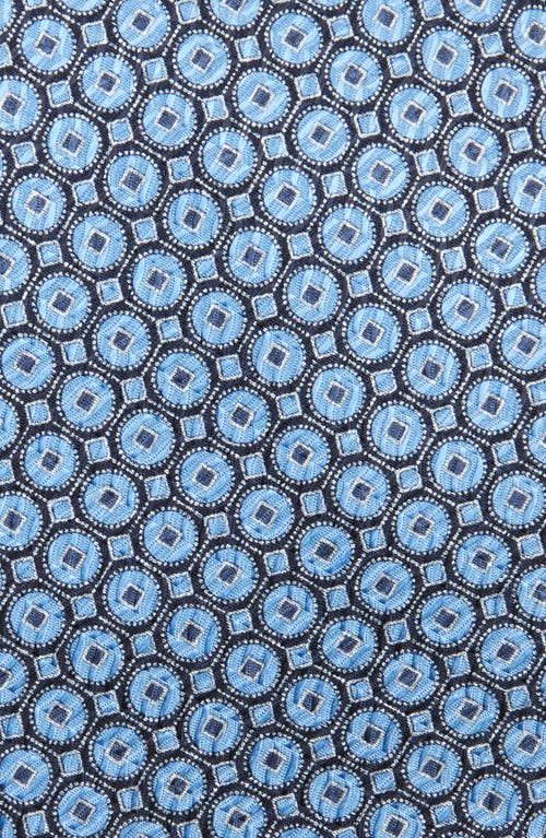 Shop Brioni Neat Medallion Silk Tie In Blue