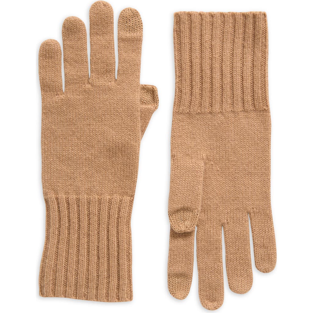Nordstrom Rack Cashmere Gloves In Camel