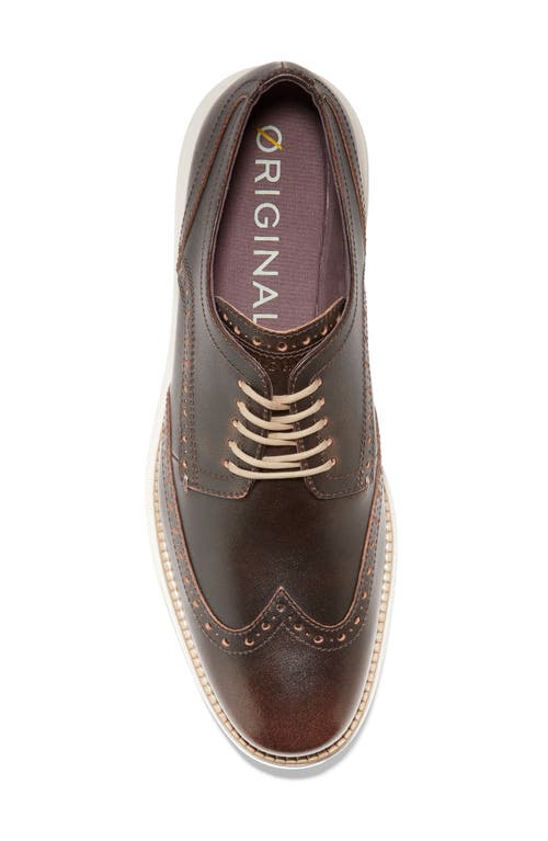 Shop Cole Haan Originalgrand Wingtip Derby In Ch Natural Tan/silver