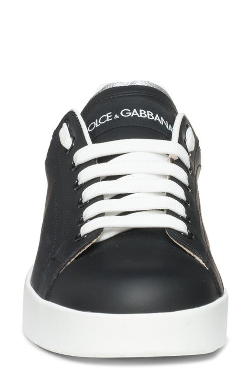 Shop Dolce & Gabbana Dolce&gabbana Portofino Sneaker In Black/silver