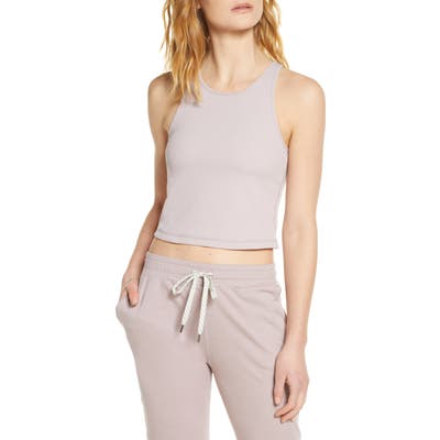Vuori Plyo Crop Ribbed Tank, Pink