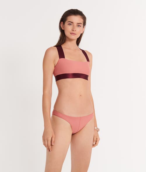Ansea The Reversible Sporty Top In Pink/maroon