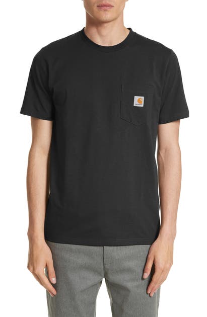 Carhartt Short Sleeved Pocket T Shirt Black In 8900 Black | ModeSens