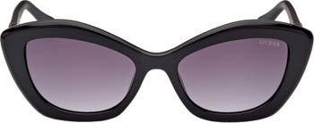 Guess Gradient Cat Eye Sunglasses in Black