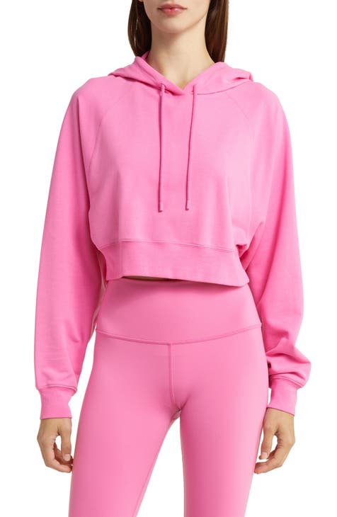 ALO Yoga, Tops, Alo Yoga Mulberry Pink Alo Soft Longsleeved Hoodie Crop  Top