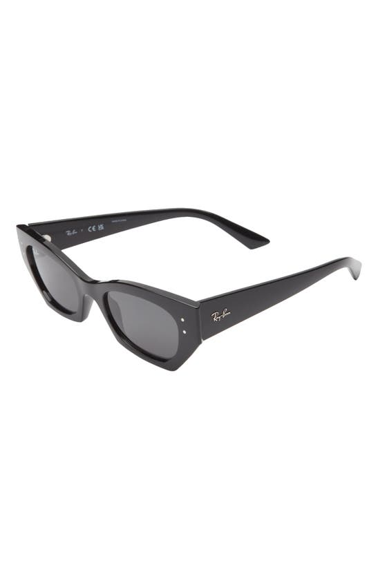 Shop Ray Ban Zena 52mm Geometric Sunglasses In Black