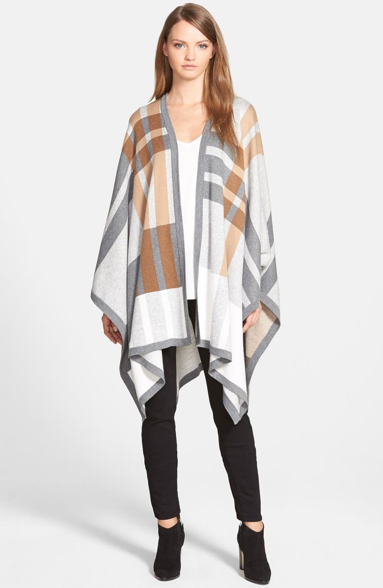 Bailey 44 'Nocho' Plaid Knit Open Front Poncho | Nordstrom