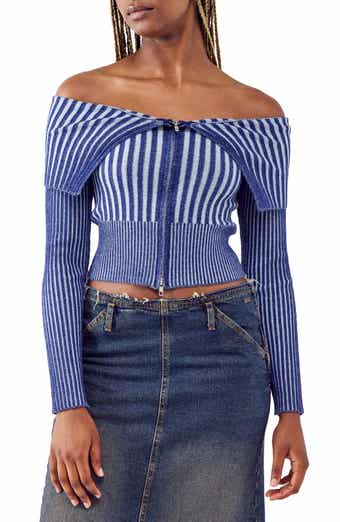 BDG Urban Outfitters AVA CORSET - Top - bright blue/blue 