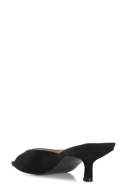 Shop Journee Collection Larna Kitten Heel Mule In Black