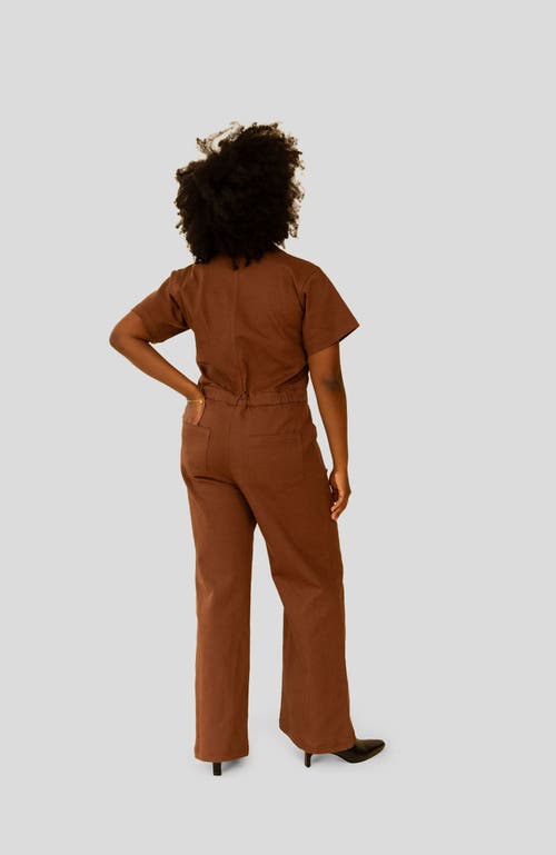Whimsy + Row Logan Jumpsuit In Chocolate